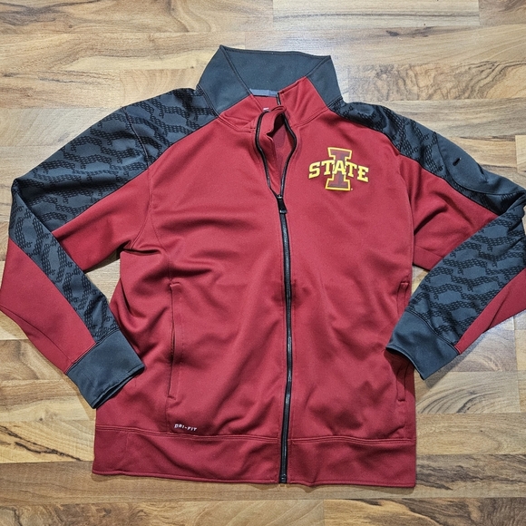 Nike Other - Nike Iowa State Cyclones Full Zip Jacket Men’s L Dri-FIT Red Black Athletic